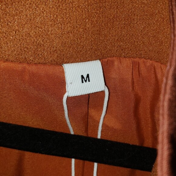 NWT Gold and Brown Button-Down Jacket with Mandarin, Size M - Picture 6 of 7